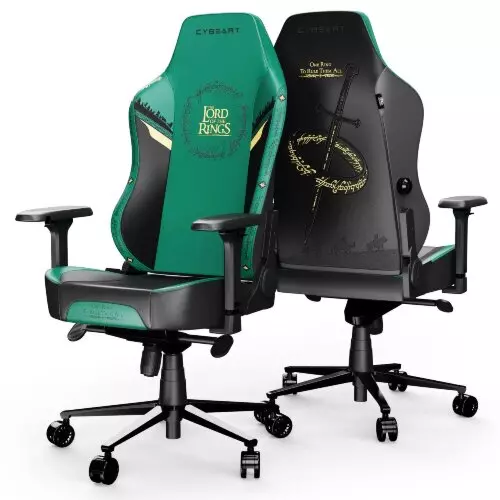 Cybeart Apex Series Lord Of The Rings PU Leather Gaming Chair - GreenBlack