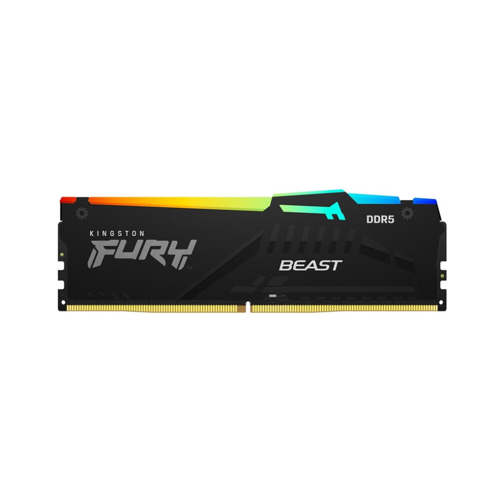 Kingston Fury Beast RGB 16GB 6000MHz DDR5 RAM Black | CL30 Gaming Memory